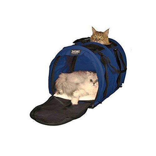 Navy X-Large Double Sided Divided Pet Carrier E8424