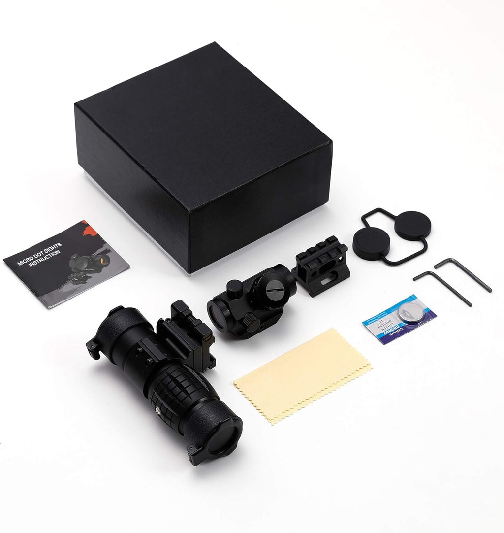 Tactical 3-4 MOA Red Dot Sight with 3X Magnifier Combo Q800513