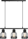 3-Light Industrial Pendant Light Fixtures Rustic Cage Chandelier J22853