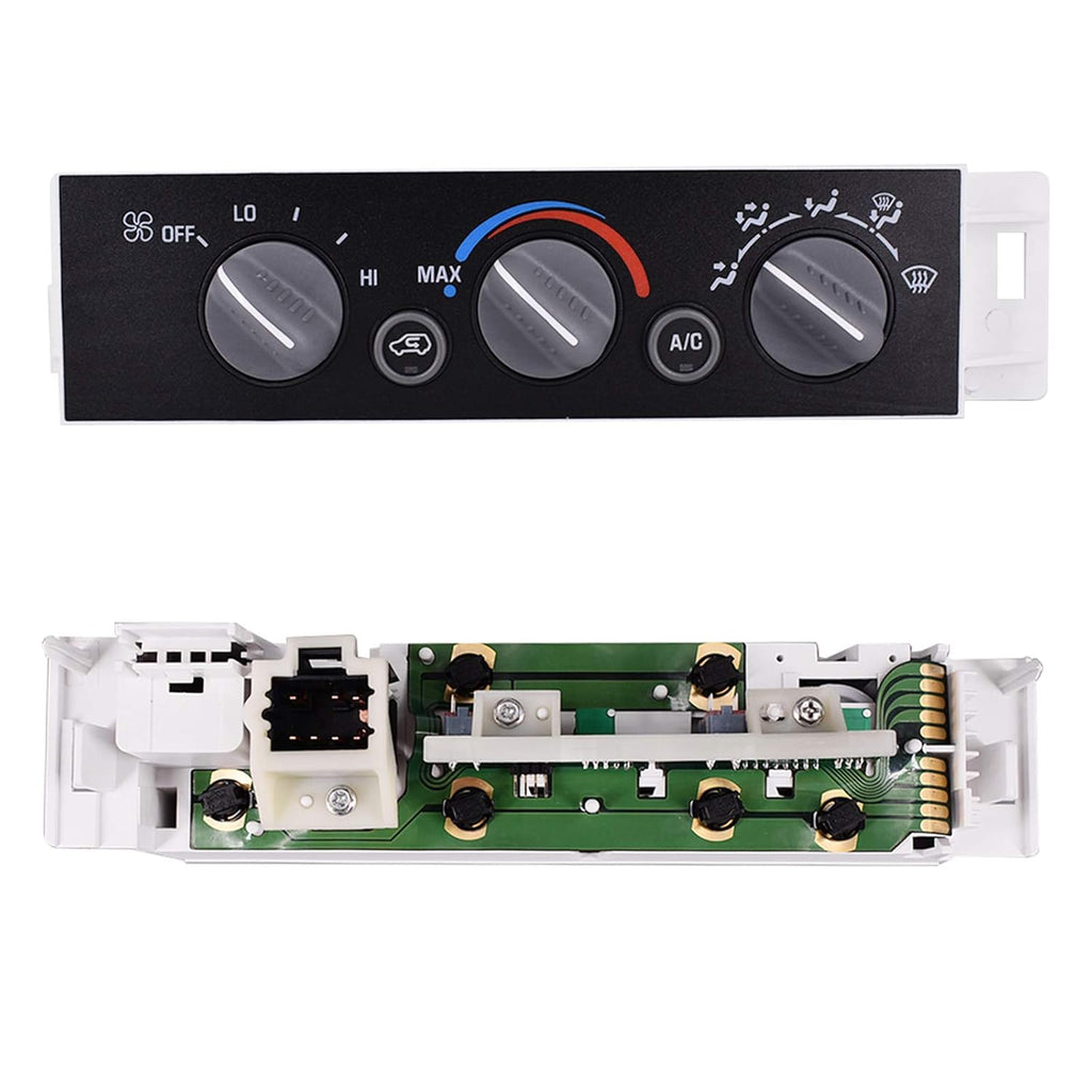 Heater A/C Control Switch Panel Module Without Rear Window Defogger for 1996-2002 Chevy GMC Pickup Truck Pack of 2 N870681