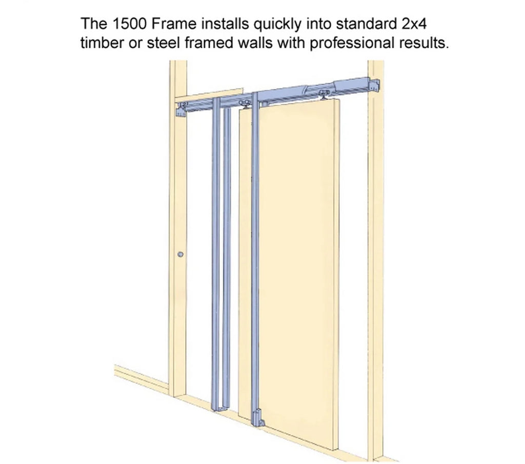 Matte Black Clear Glass Sliding French Double Pocket Doors S3765