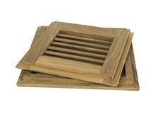 Teak Louvered Door & Frame - Left Hand - 12x22 A605