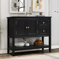 Solid Wood Console Table with 2 Drawers and 1 Cabinet Q483856