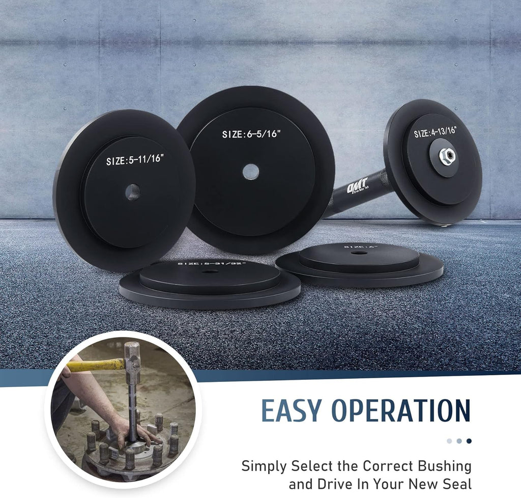 Truck Hub Seal Installer Kit, Heavy Duty Seal Drivers, Set of 5 F81239