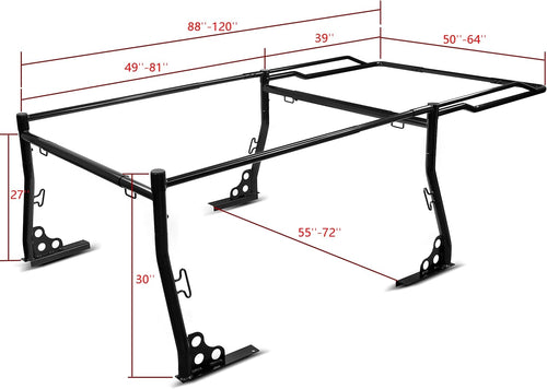 1000lbs Full Size Adjustable Truck Ladder Rack E3030