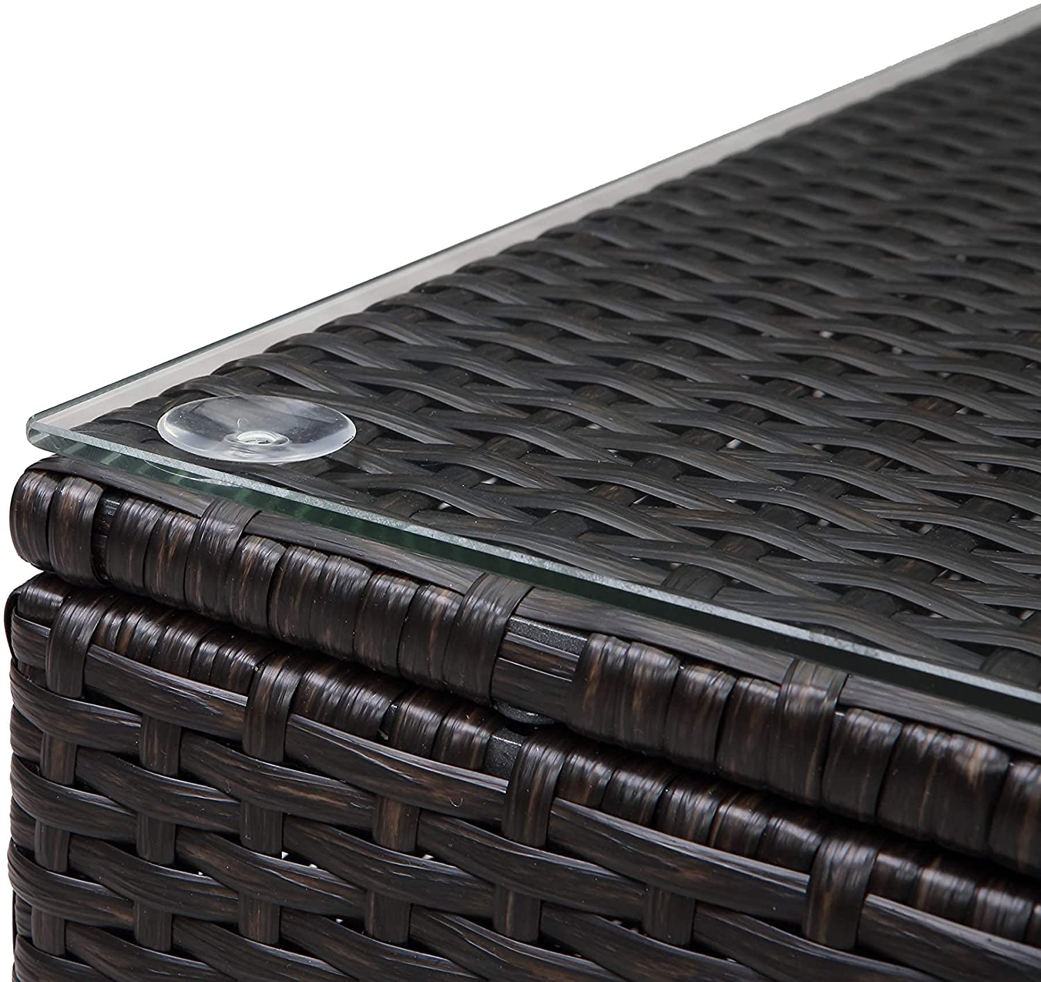 Tan Resin Wicker Modular Sectional A93988