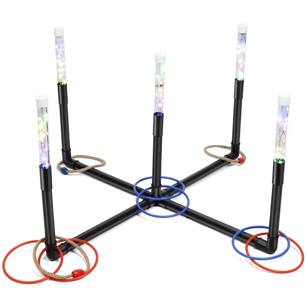 Glow in the Dark LED Throwing Ring Set Outdoor Game V800