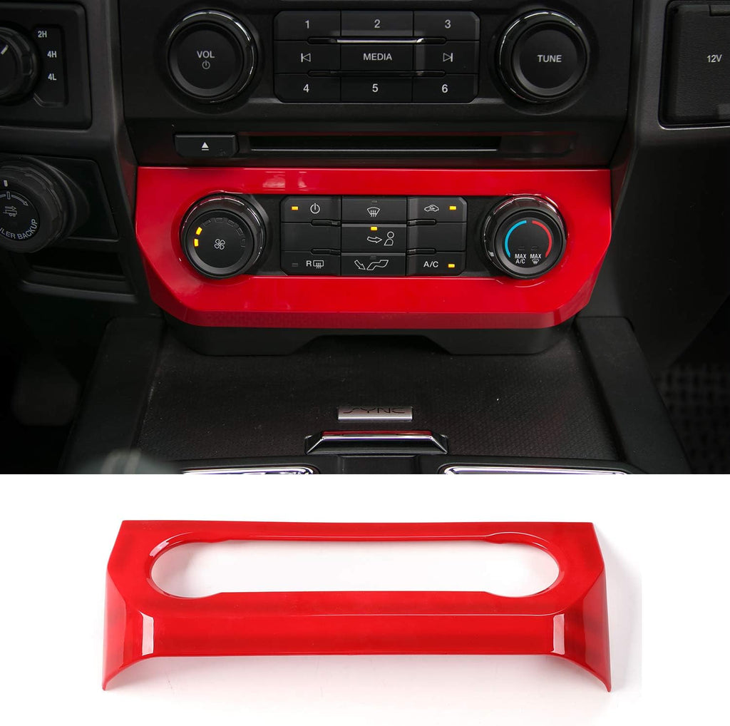 Carbon Fiber Grain Car Central Console Air Conditioner Adjust Switch Panel Cover Trim A826
