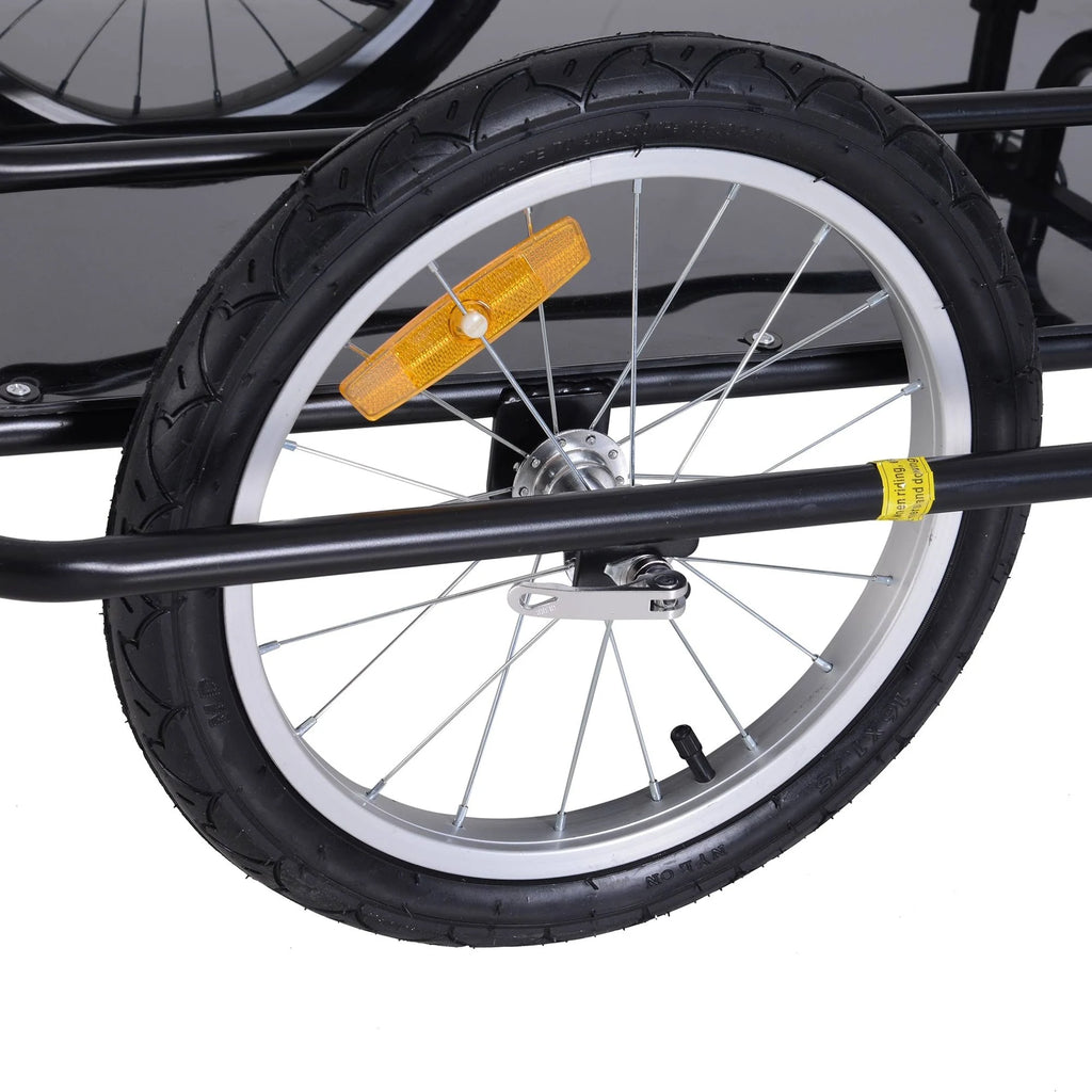 Folding Bike Cargo Trailer Cart with Seat Post Hitch W982454