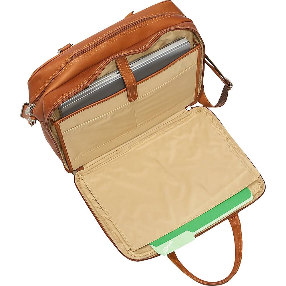 Saddle Leather Brief Overnighter L9206
