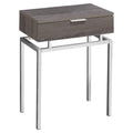 Dark Taupe/Chrome Metal Accent Table R3675