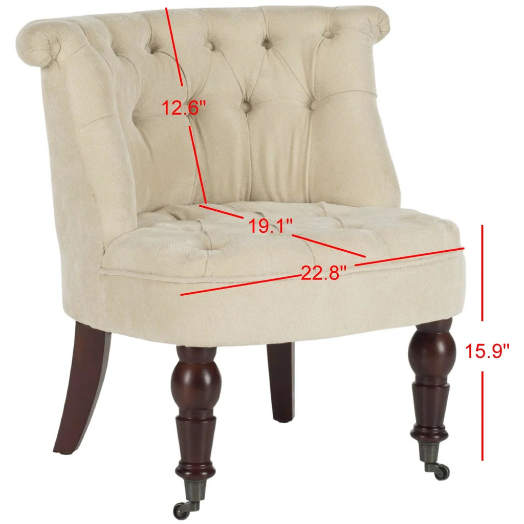 Tufted Chair Natural Cream R844824