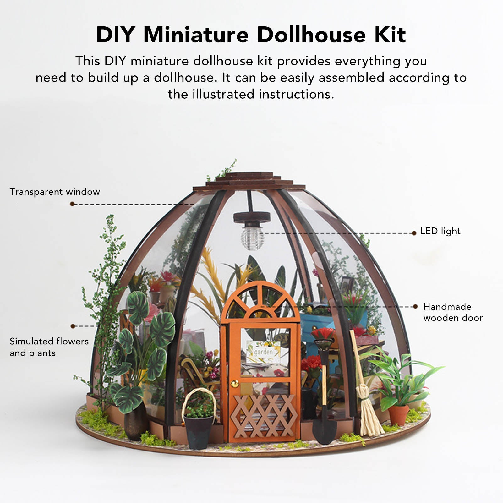 Miniature House Kit 1:24 Wood Dollhouse Kit K3763