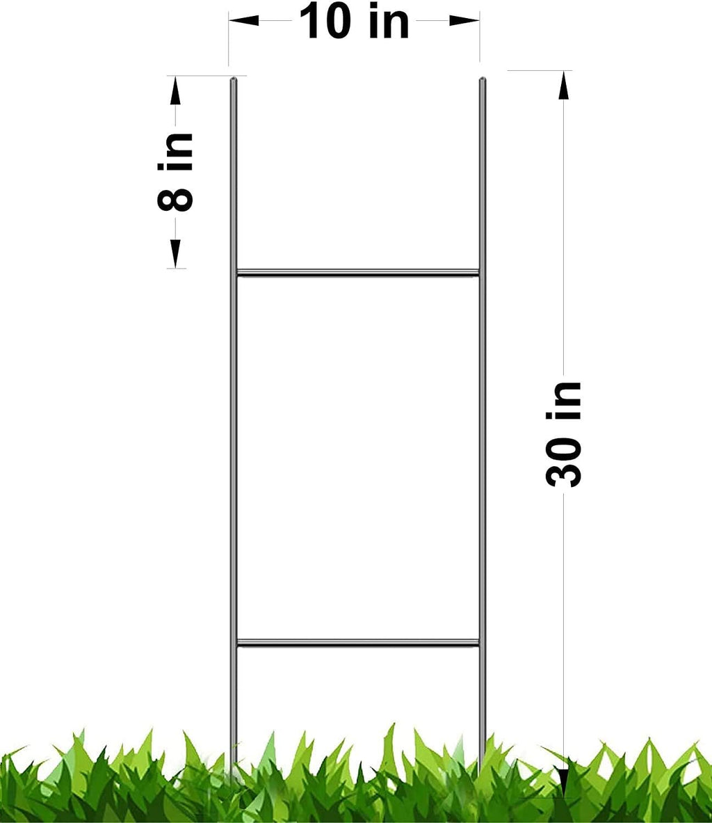 Pack of 25 Blank White Yard Signs 18x24 with H-Stakes B25254