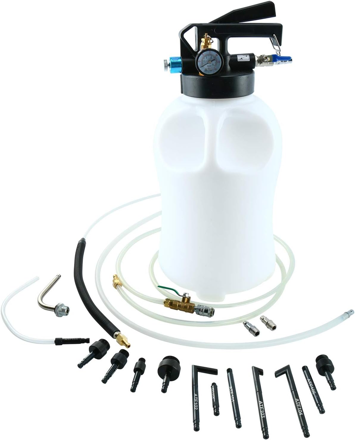 10L Pneumatic Air Oil Extractor Pump with 14pcs ATF Adapter W788