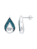 10kt White Gold Teardrop Earrings 1/4 Cttw W937
