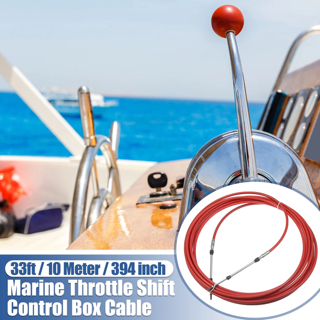 Red 33ft Marine Throttle Shift Remote Control Box Cable for Yamaha Outboard Engine Boat G935
