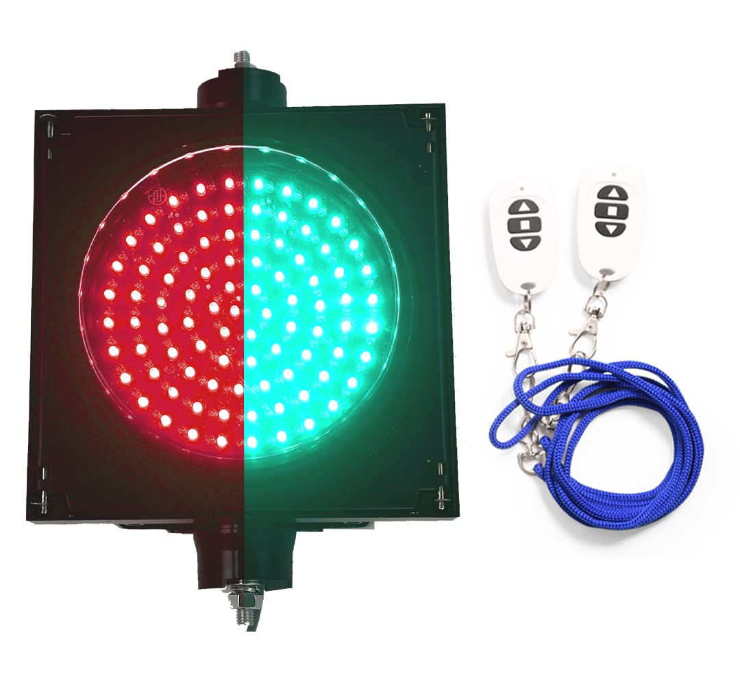 LED Traffic Stop Light 3 Light Red, Yellow, Green 8 Inch Diameter Lens, Industrial Loading Dock Bay Light, Indicator Light 85-265 VAC X3279