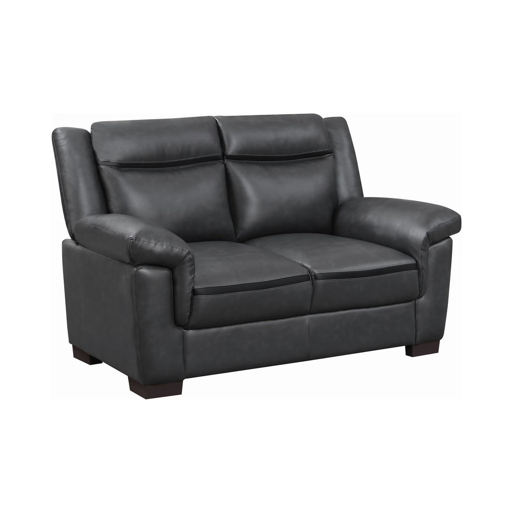 Grey Pillow Top Upholstered Loveseat B93592
