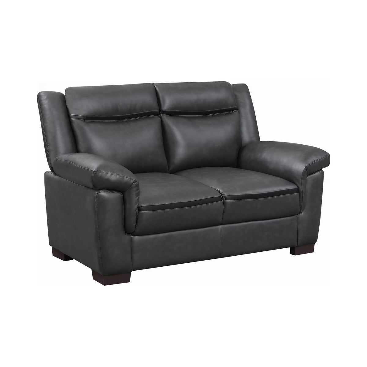 Grey Pillow Top Upholstered Loveseat B93592