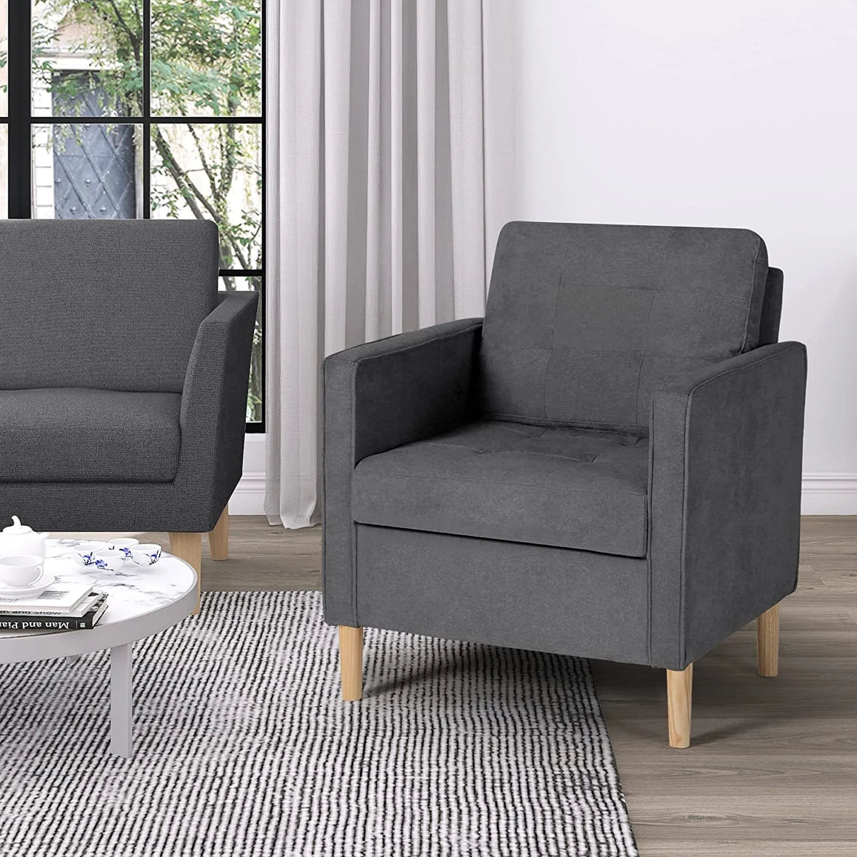 Grey Accent Arm Chair Y1370