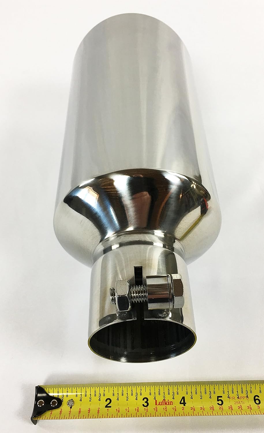 Polished Stainless Steel Bolt On Rolled Slant Exhaust Tip Pack of 2 N3294