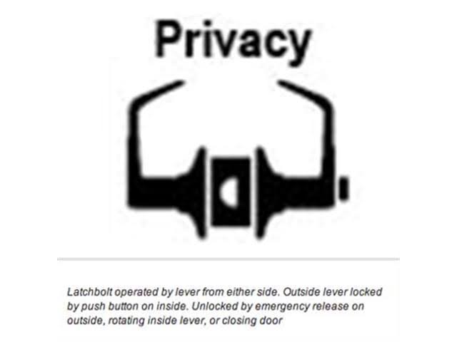 Privacy Lever Lock - Satin Chrome E3052