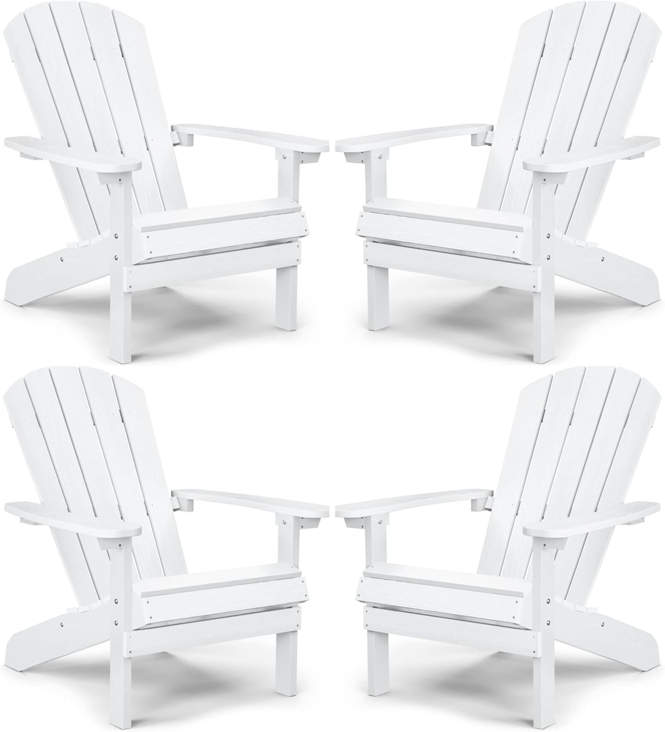 Grey Plastic Adirondack Chairs Set of 2 R85982