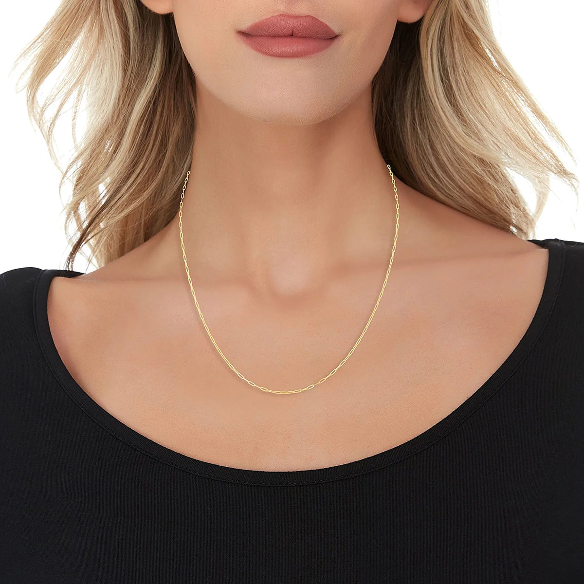 Adjustable Paperclip Link Chain Necklace N27983