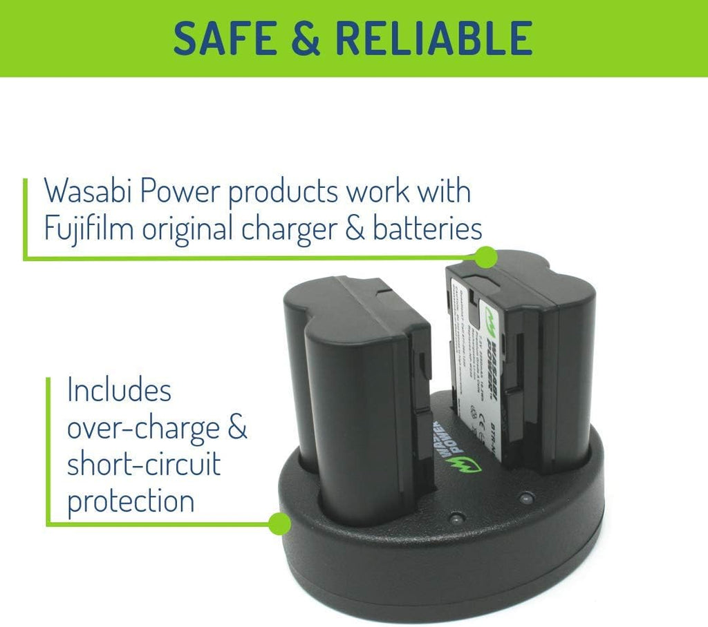 Wasabi Power Battery (2-Pack) & Dual Charger for Fujifilm NP-W235 V5551