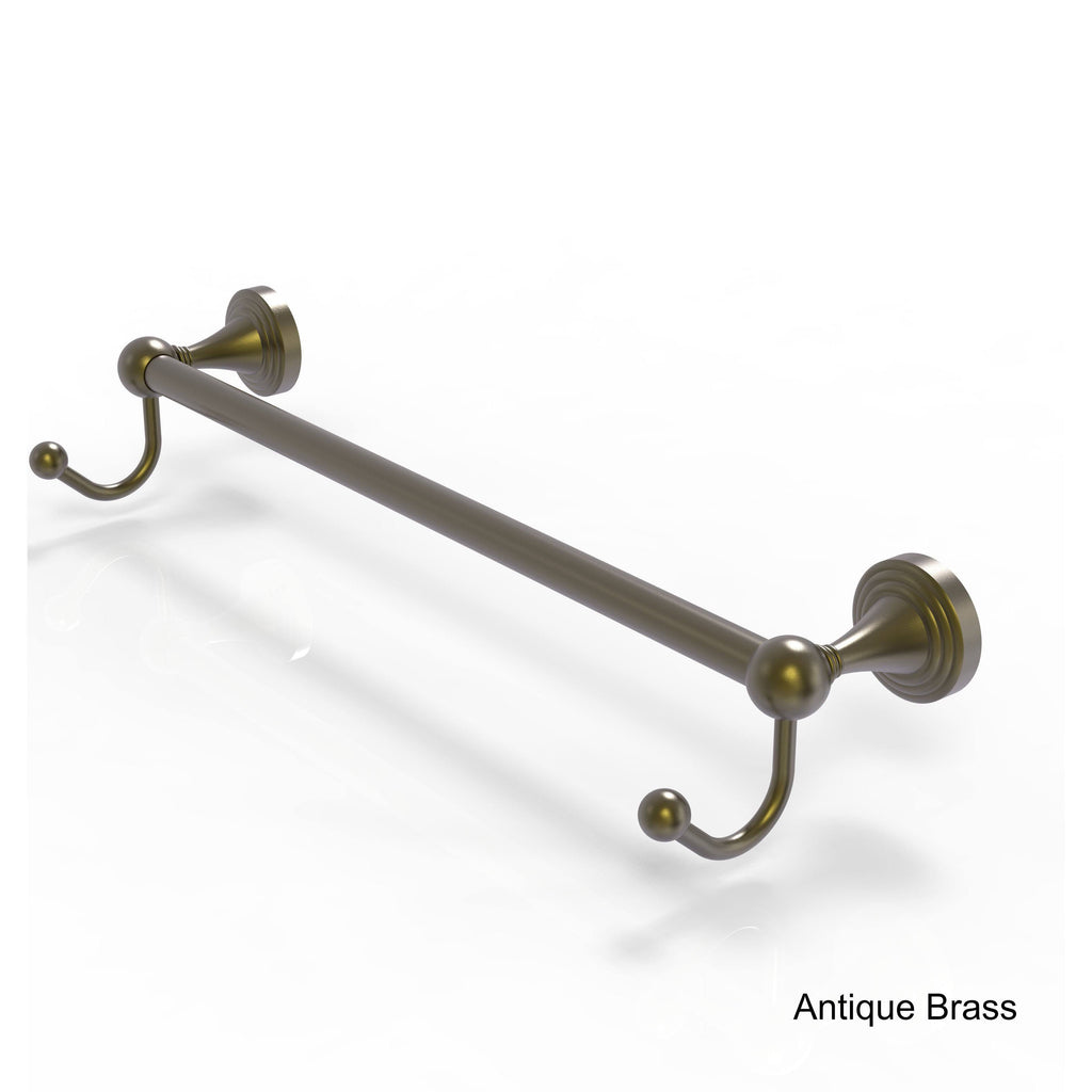 Polished Chrome 30x22 Towel Bar with Integrated Hooks B139