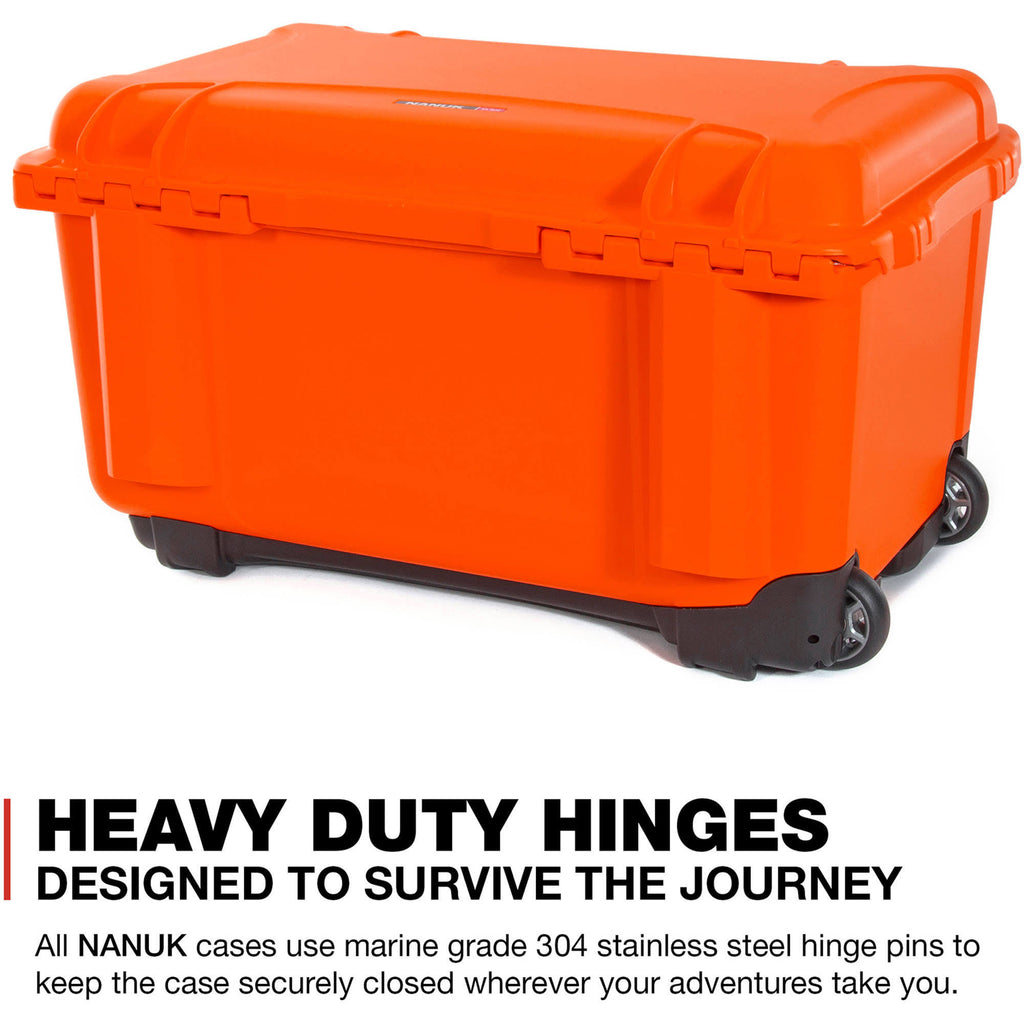 938 Hard Wheeled Case with Divider Set (Orange) P318
