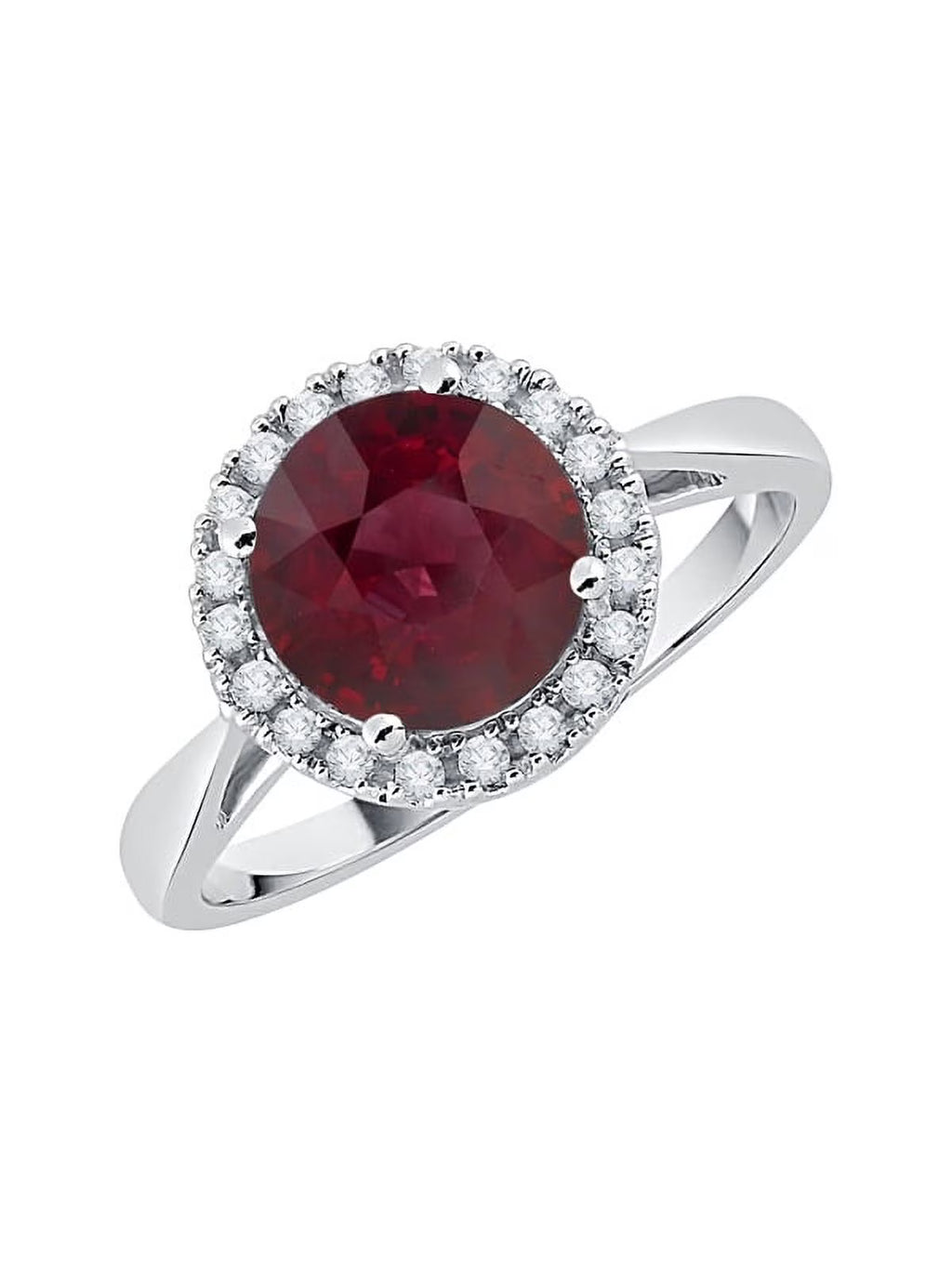 Diamond and Ruby Anniversary Ring in Sterling Silver R819