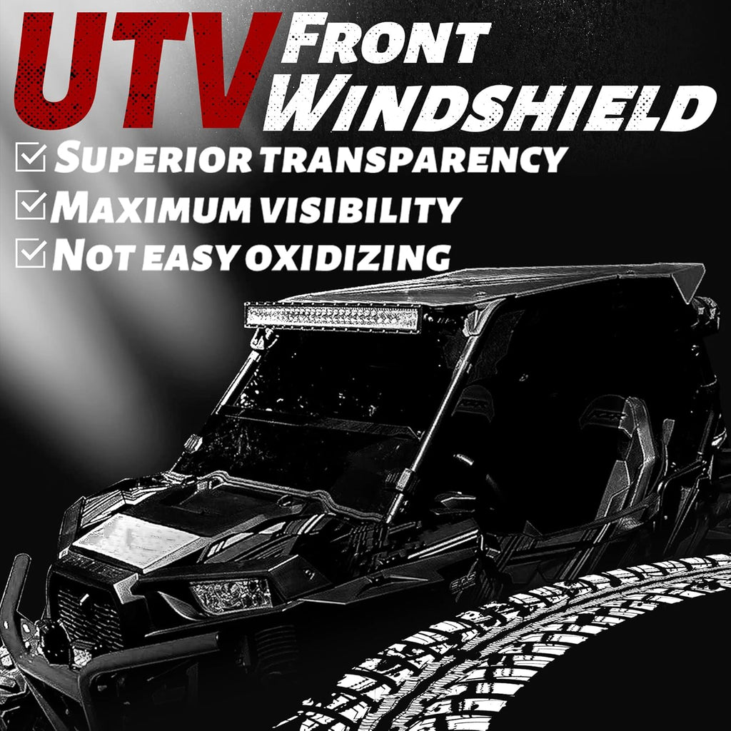 3-IN-1 Front Windscreen Folding Down Flip Clear Vented X232051