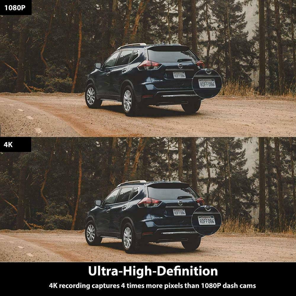 4K UHD WiFi Car Dash Cam with 170 Wide Angle LCD H65954
