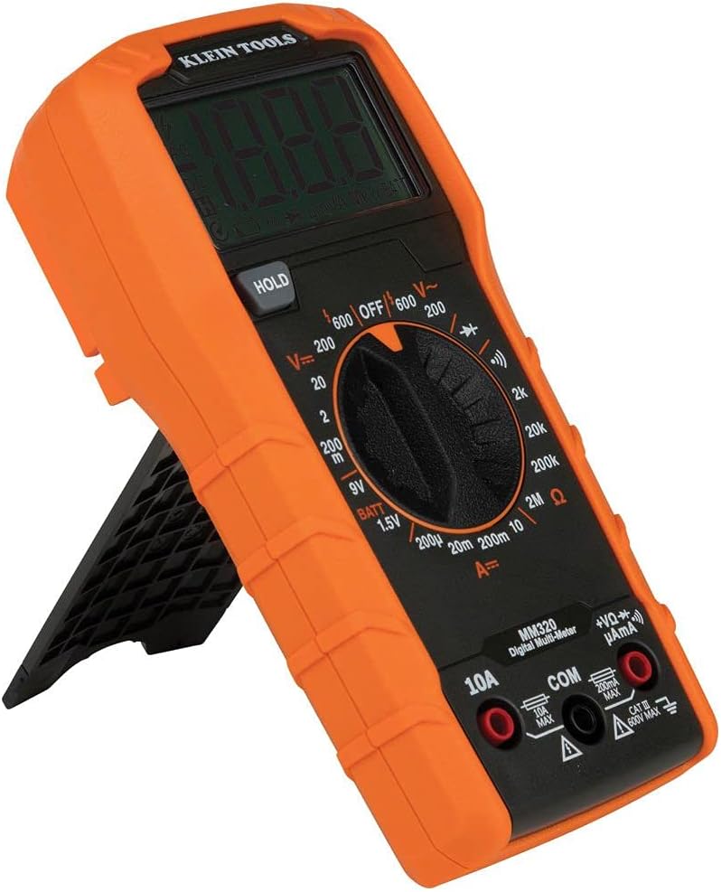 Digital Multimeter Electrical Test Kit with Non-Contact Voltage Tester, Receptacle Tester, Test Leads, Pack of 2 H44798