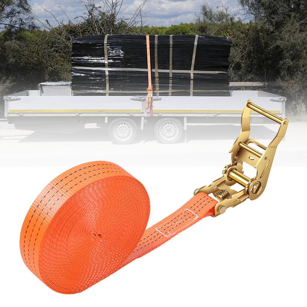 Orange 4cm Multipurpose Cargo Ratchet Straps, 8 Meters E886