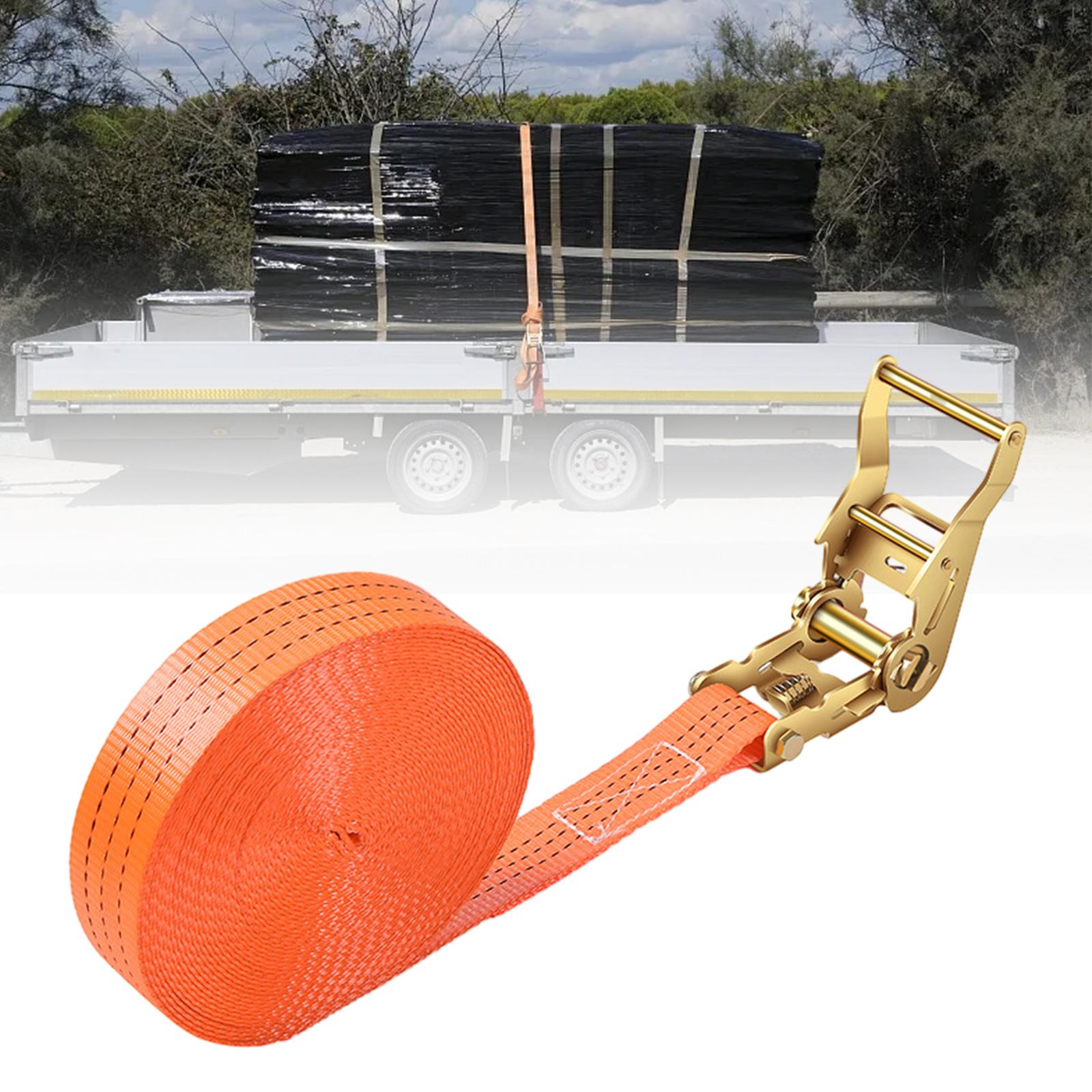 Orange 4cm Multipurpose Cargo Ratchet Straps, 8 Meters E886