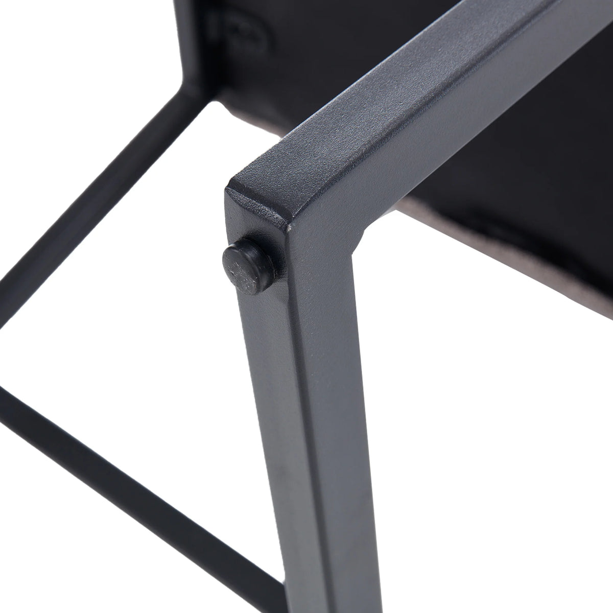 Linen Upholstered Dining Chairs with Black Metal Legs, Set of 2 S8765