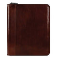 Leather Zipper Binder, Cognac, 8 W x 9.75 H x 1.5 D U741385