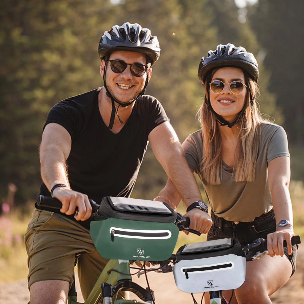 Large Front Storage Bike Handlebar Bag with Touchscreen Phone Holder O966807