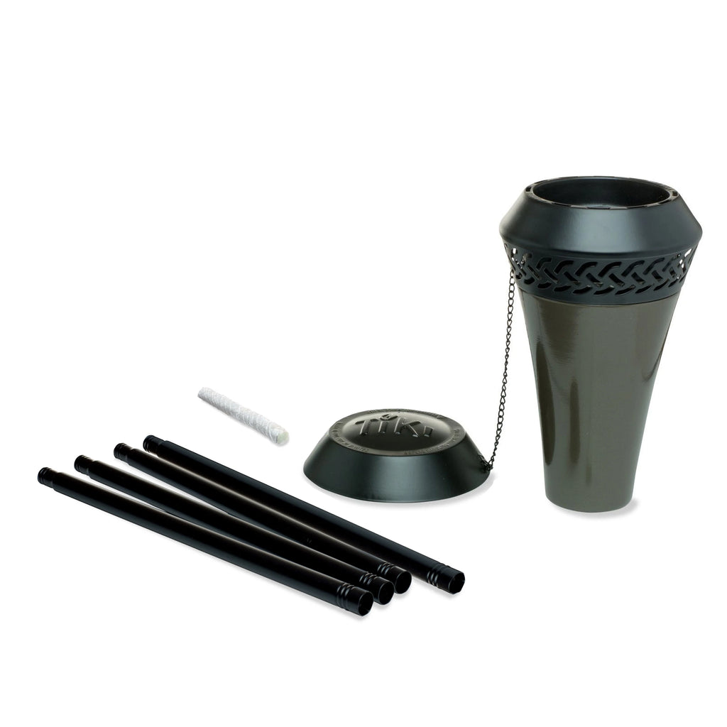2-Pack 66 inch Outdoor Tiki Torch Metal Brown Q296108