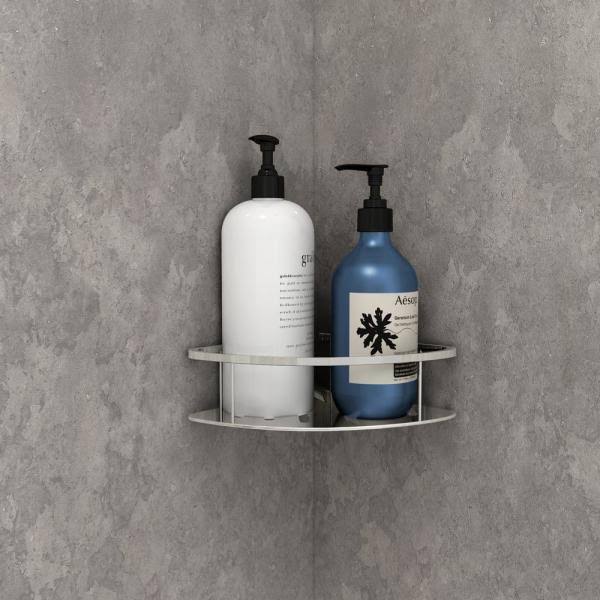 32 in. x 60 in. 4-Piece Glue-Up Alcove Bath Wall in Gray Concrete T190