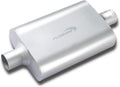 Dual Chamber 2.25 inch Inlet 2.25 inch Outlet Performance Automotive Muffler Exhaust Pack of 2 G414