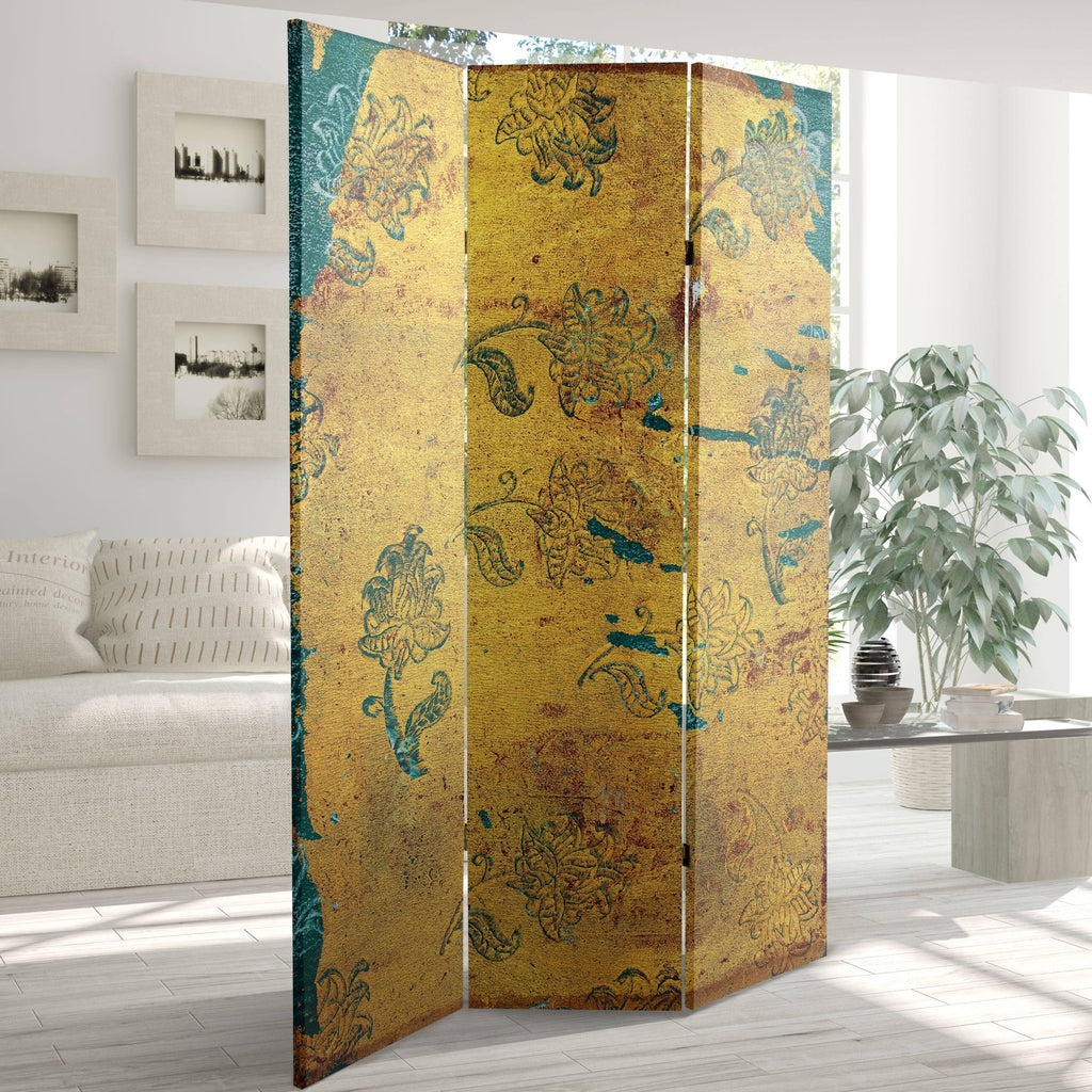 6 ft. Tall 3 Panel Canvas Room Divider D695