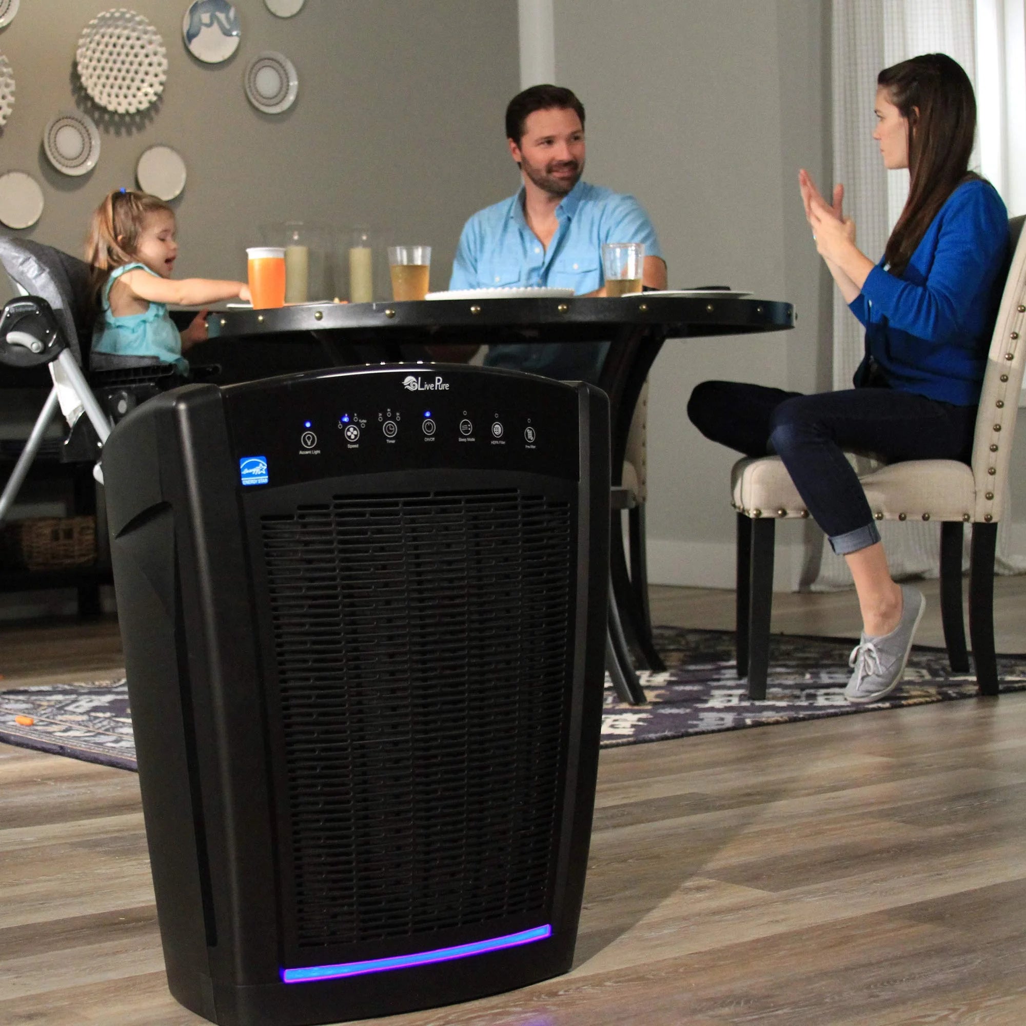 Slate Black True HEPA Air Purifier Q195299