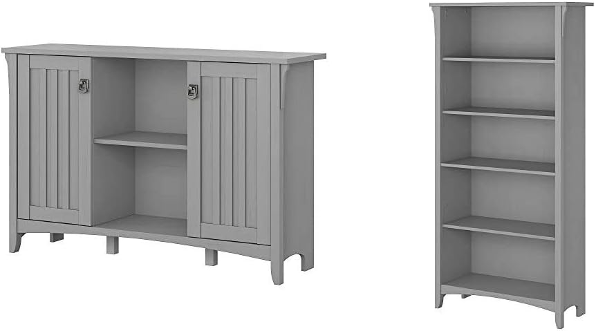 Vintage Black Accent Storage Cabinet with Doors W45974