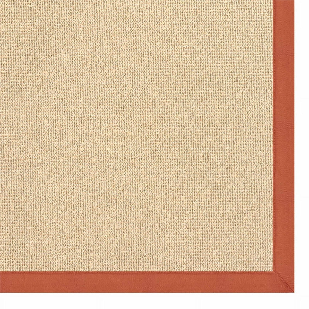 Machine Tufted Wool 5'x8' Rug in Natural and Burnt Orange J342502