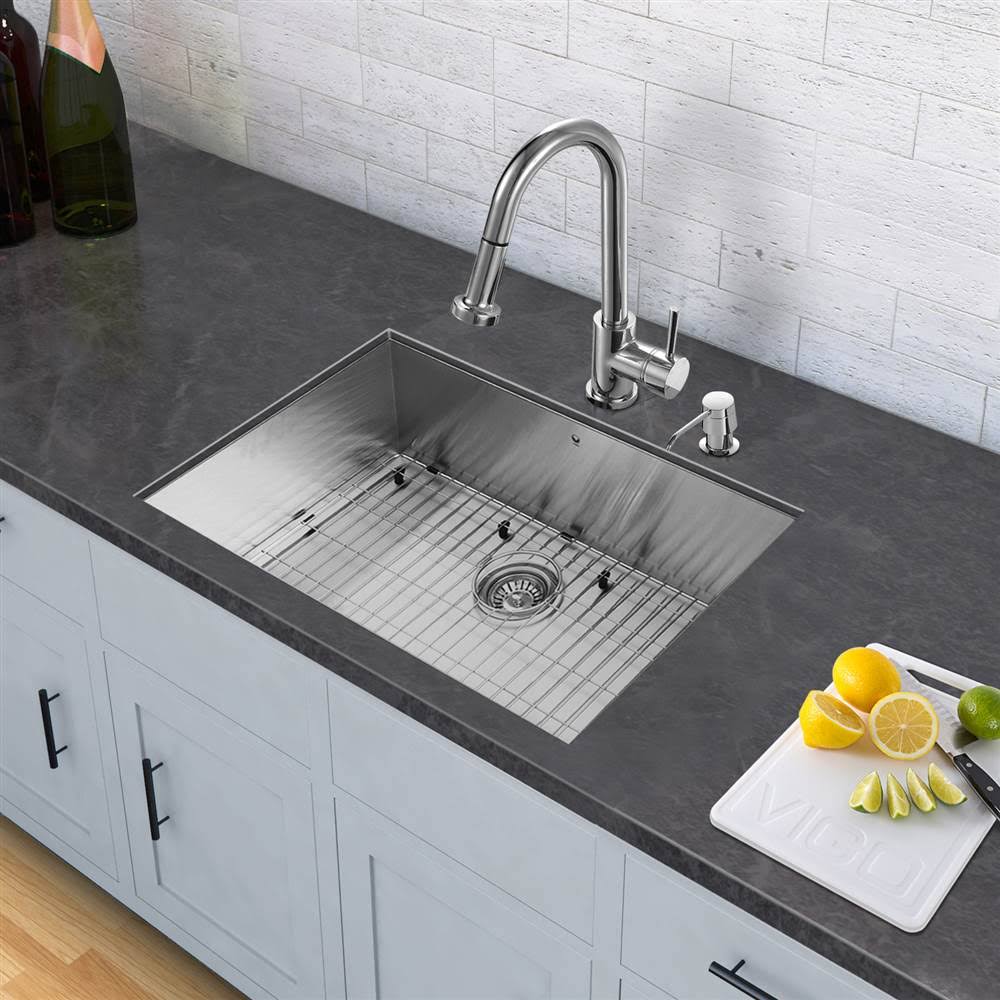 Chrome Pull-Out Spray Kitchen Faucet F500258