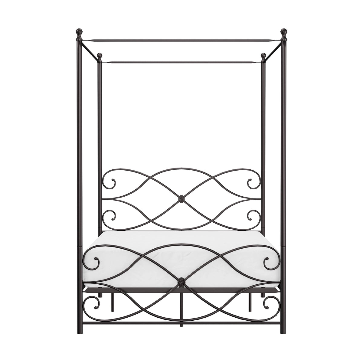 Oiled Bronze Metal Canopy Bed - Full N9928